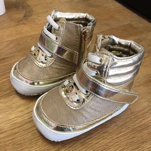 Michael Kors Baby Mae Gold Soft Soled Baby Shoes